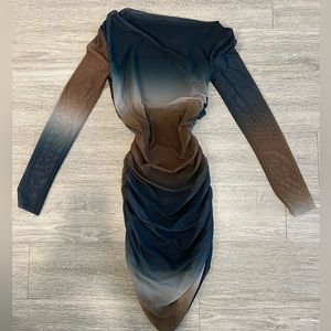 ZARA asymmetrical midi dress